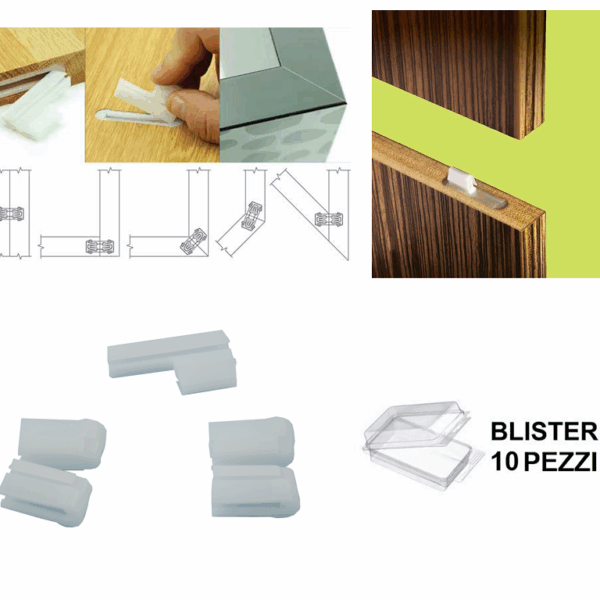 Clip Aggancio per Assemblaggio modello Sganciabile per Pannello mm.20 Blister pz.10 | Ovvo